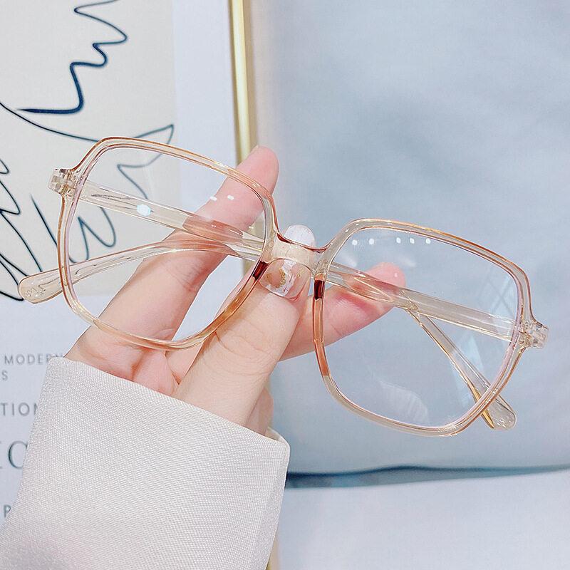 Transparent Frame Myopia Glasses Blue Light Proof Women's Full Frame Reading Glasses Degrees 0 To - 6.0