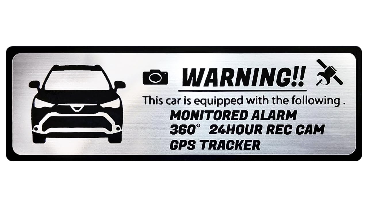 

Honami Works Security Emblem for Corolla Cross with Dash and GPS Tracker Pre-Facelift (2021-2025) 24-Hour Surveillance, Cam,