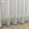 1PC European Transparent Luxury Handmade Pearl Embroidered Sheer Curtains for Living Room Bedroom Home Decor LOZUJOJU