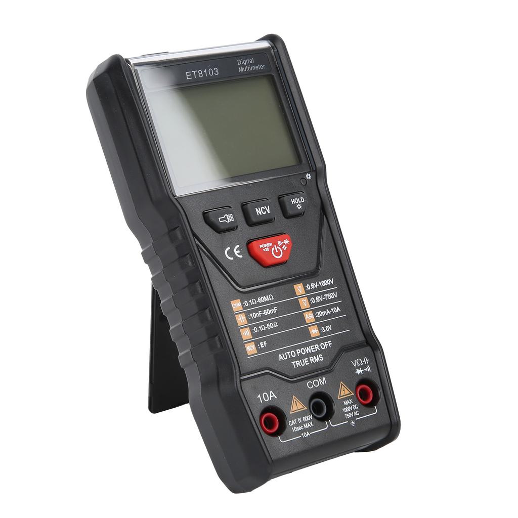 ET8103 Intelligent Multimeter LCD Backlit Display Portable Digital Voltage Tester for Outdoor