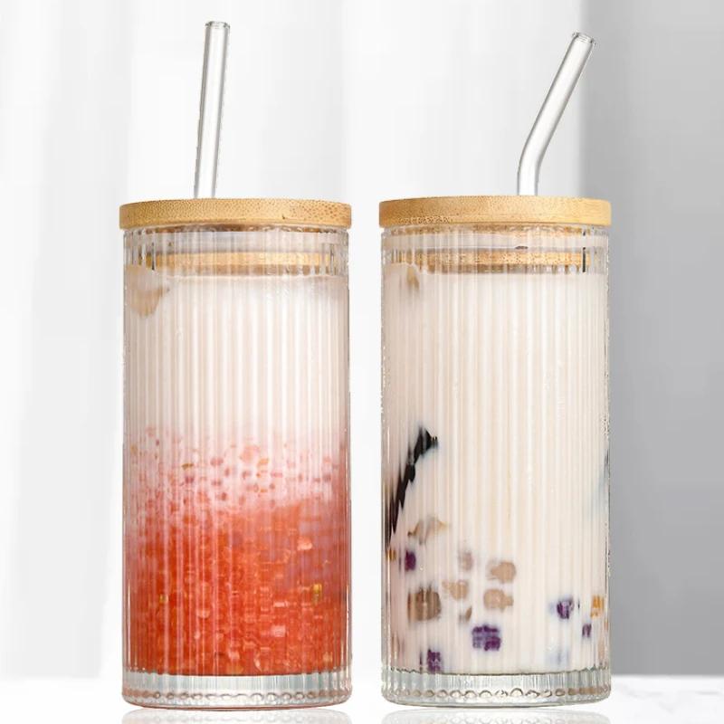 Juice Cola Drink Cup Reusable Cup With Lid and Straw 12oz Party Cups With Lids and Straws Cocktail Whiskey Glass Drinking Beer