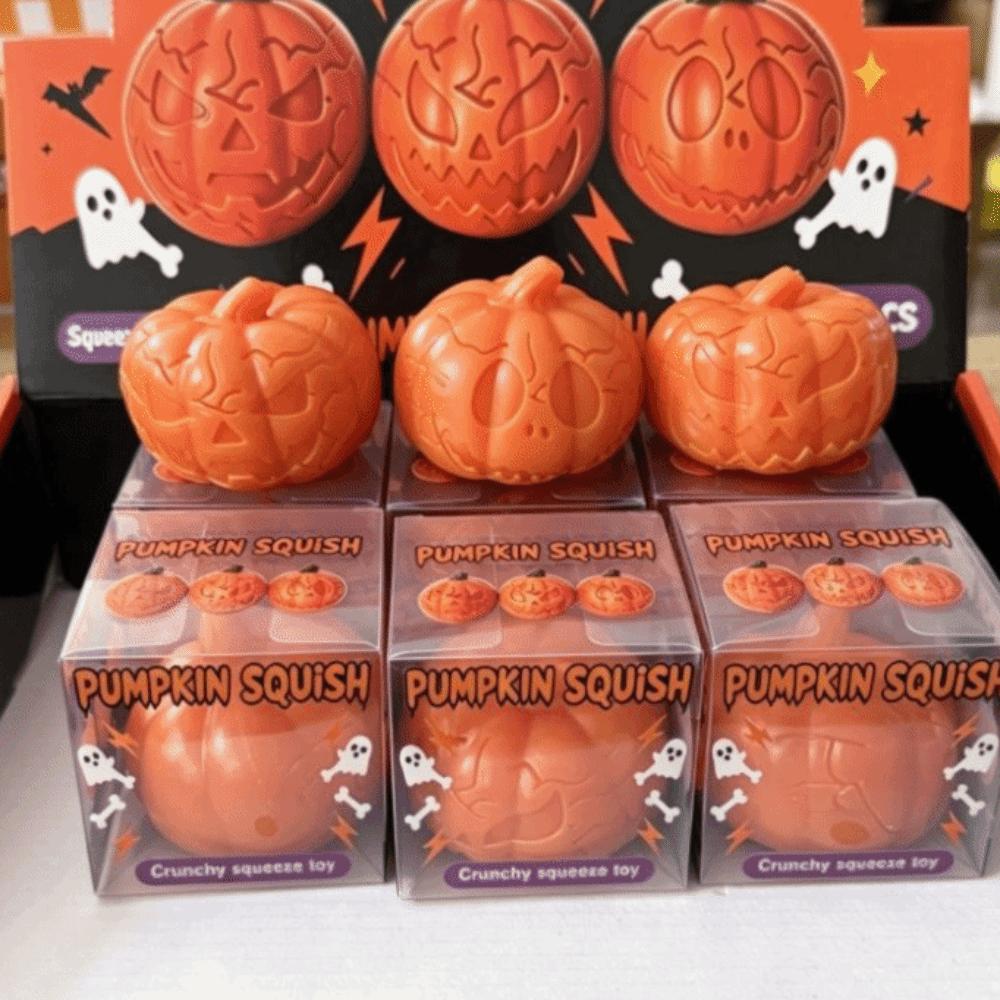 Crunchy Pumpkin Skull Kneading Toy Crackling Pumpkin Skull Squishy Toy Halloween