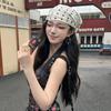 Star Leopard Print Headscarf All-match Punk Bandana Retro Y2k Print Turban  Spice Girls