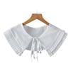 Adjustable Bowknots Fake Collar Blouse Tops Removable Detachable Shirt Collar False Lapel Blouse Top Women Clothes Accessories