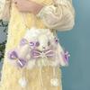 Lolita Butterfly Rabbit Details Student Plush Bag Handheld And Strap Shoulder