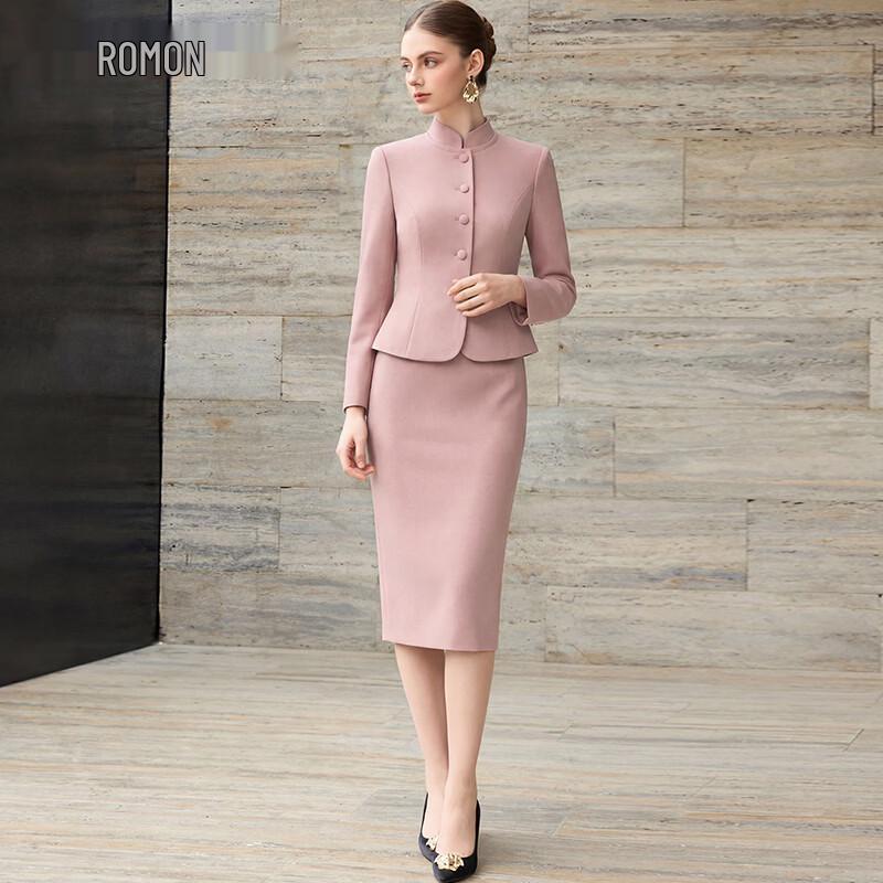 Luomeng Women's New Chinese Style Business Suit Dress Set