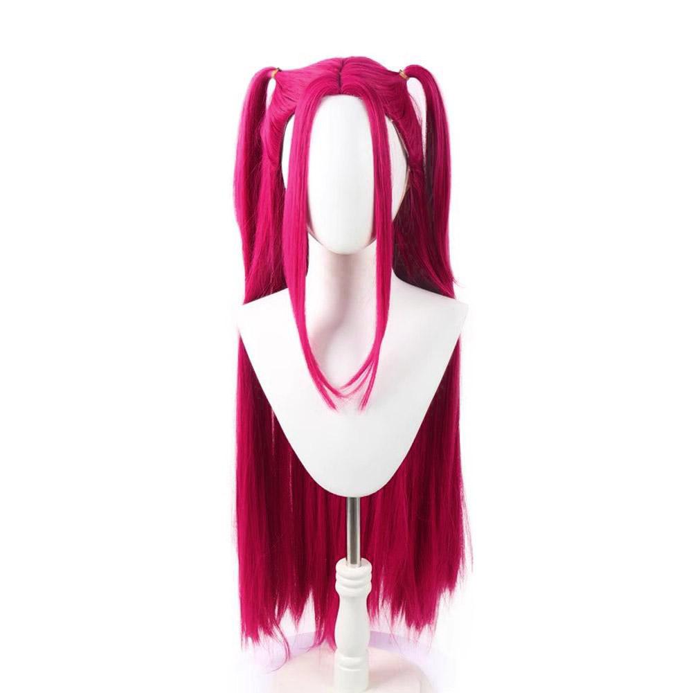 

33.5-inch Purple Long Braid With Side Ponytail Integrated Tiger Mouth Clamp Children s Wig Halloween Costume Party Anime Cosplay
