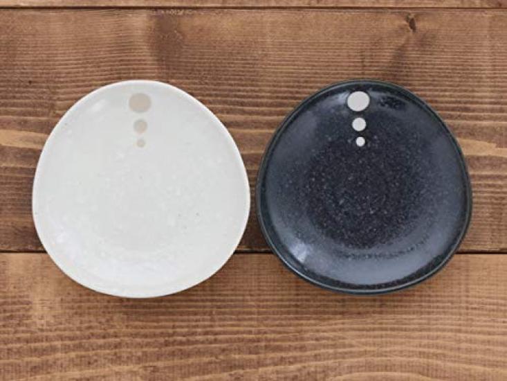Porslin Öst Japanskt Porslin Polka Dot Triangulär Liten Tallrik 4 Storlekar Svart (Punktvis monoton serie) Liten tallrik Serveringstallrik Salladstallrik