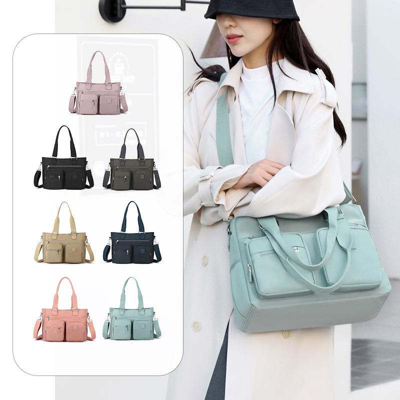 Skulderveske Dame Nylon Crossbody Bag Stor kapasitet Mors veske