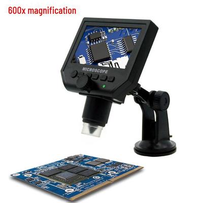 High-definition 600x Digital Microscope with Screen for Biological Experiments & Industrial Testing