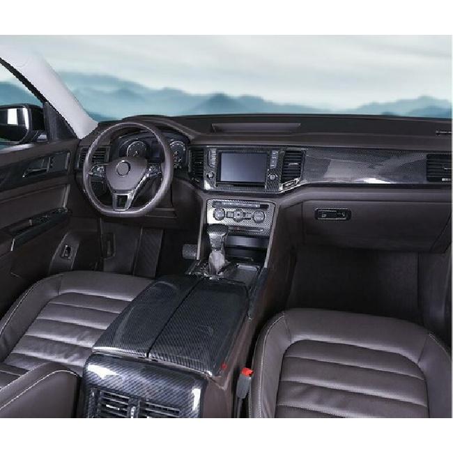 For Volkswagen Atlas 2018 2019-2021 Carbon Fiber Rear Air Outlet Vent Frame Trim