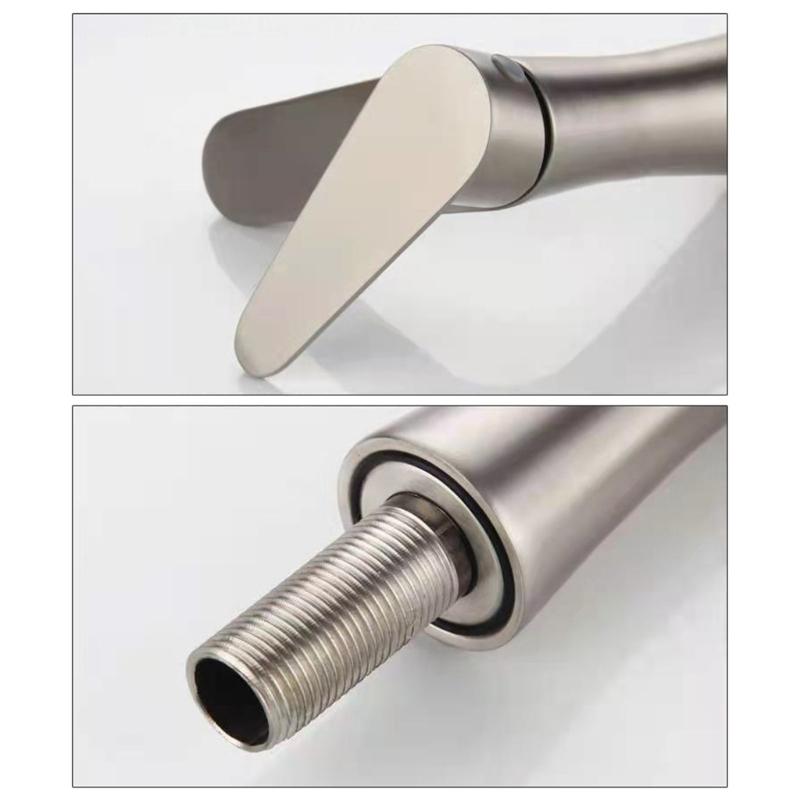 Modern Single Cold Water Faucet for Bathroom Sinks Food Grade Steel Cold Water Faucet Single Cold Tap Quick Installation