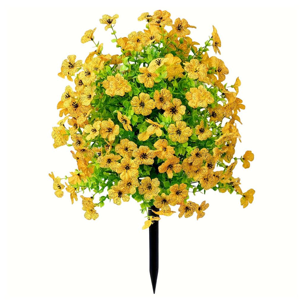 Artificial Flowers Simulated Flower Daisies with Eucalyptus Leaves, for Home Outdoor Garden Decoration Spring Summer Patio Decor