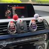 Glass Cartoon Girl Car Air Freshener Perfume Bottle Decorative Ornament Blue Dress Ocean Scent 2 Pack