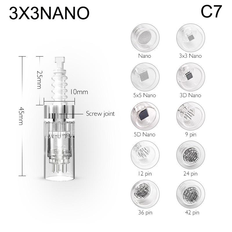 Nano 9 12 24 36 42 Pin Dr Pen N2 M5 M7 E30 Derma Pen Needle Cartridges Microneedling Machine Bayonet Replace Stamp