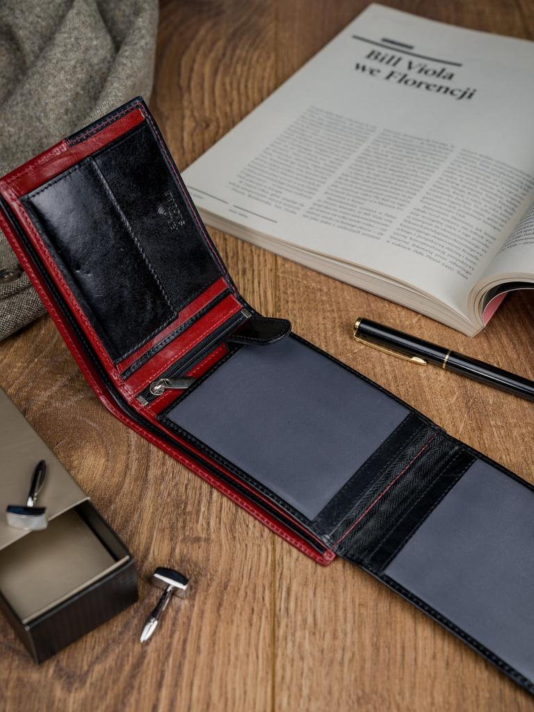 Horizontal, Two-tone Genuine Leather Wallet - Rovicky