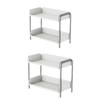 Countertop Storage Shelf Double Layer Organization Cosmetic Holder Standing for Bathroom Desktop Tabletop Dressing Table Office