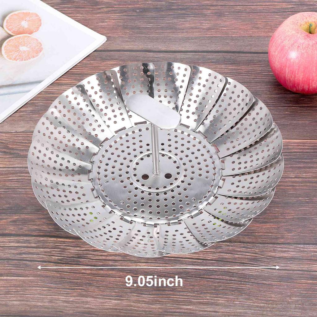 Good-Stainless Steel Folding Vegetable Steamer Basket,Insert For Cooking Food,Expandable To Fit Various Size Pot