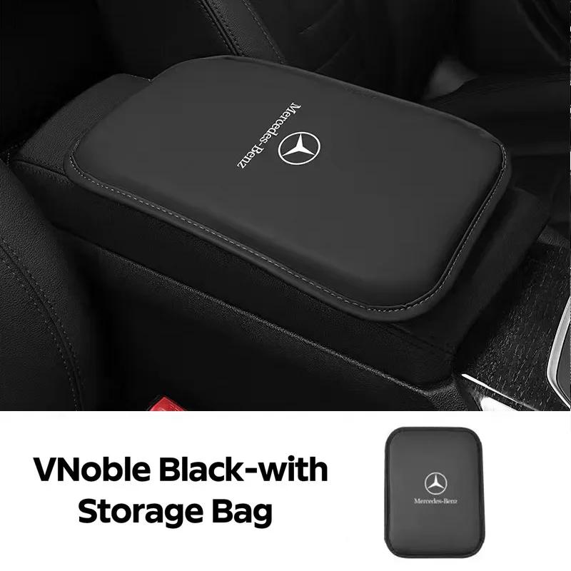 GLC GLB Car Armrest Box Pad Leather Auto Armrest Mat Car Accessories For Mercedes Benz S320 W164 W203 W204 W168 C180 E320 A200