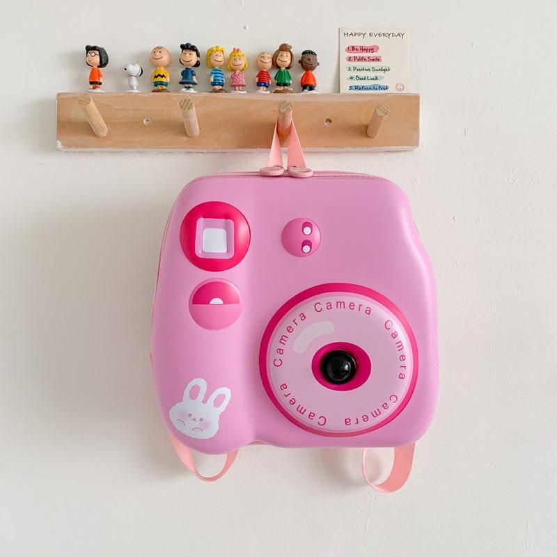 

Children s Trendy Cartoon Camera Backpack - Super Cute & Durable for Kindergarten and Outdoor Play маджента