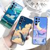 Walfall-Kunst Handyhülle Für Samsung S26,S25,S24,S23,S22,S21,S20,Ultra,Plus,FE Schwarzes Weiches Cover