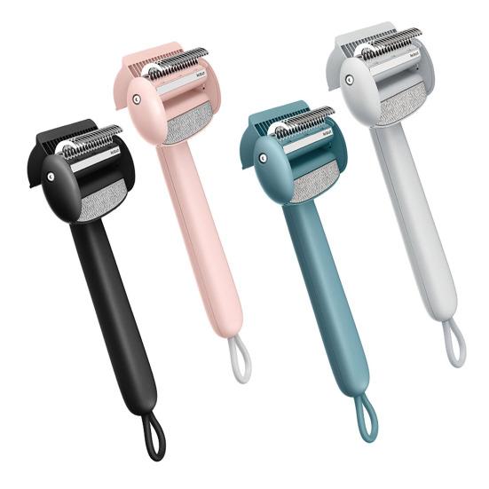 Pet Grooming Brush Self Cleaning Rake Cats Hair Removal Tool Deshedding Comb Removes Loose Undercoat for Long Haired Cats Dogs