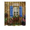 3D Printing Shower Curtain 180x180cm/180x200cm Window Scenery Green Plant Landscape Bathroom Curtains With Hooks Waterproof