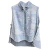 Fashion Denim National Style Chinese Style Vest Loose and Thin Outside Western Style Summer Thin Shoulder Waistcoat