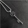 A Titanium Steel Key Pendant, Punk Necklace, Retro Trendy Men'S And Women'S Stainless Steel Cast Totem Pendant