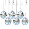MerryNine Suncatcher Crystal Ball, K9 Material, Rainbow Light-Generating, with Window Chain, Feng Shui Decor, Birthday Gift (6 Pieces, 30mm)