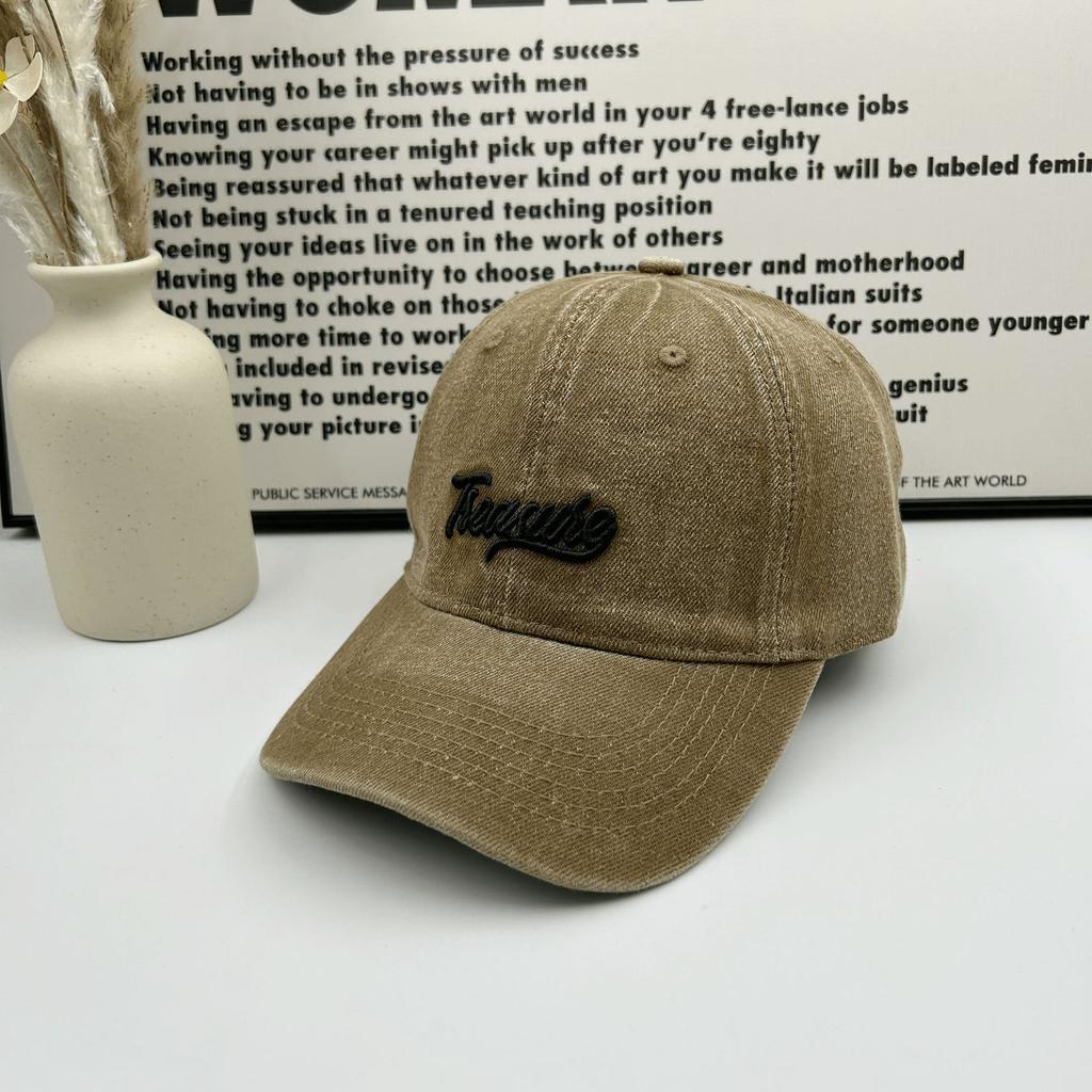 New Fashion Casual Versatile Denim Baseball Cap Men's and Women's Spring and Summer Trend Brand Letter Embroidered Cap
