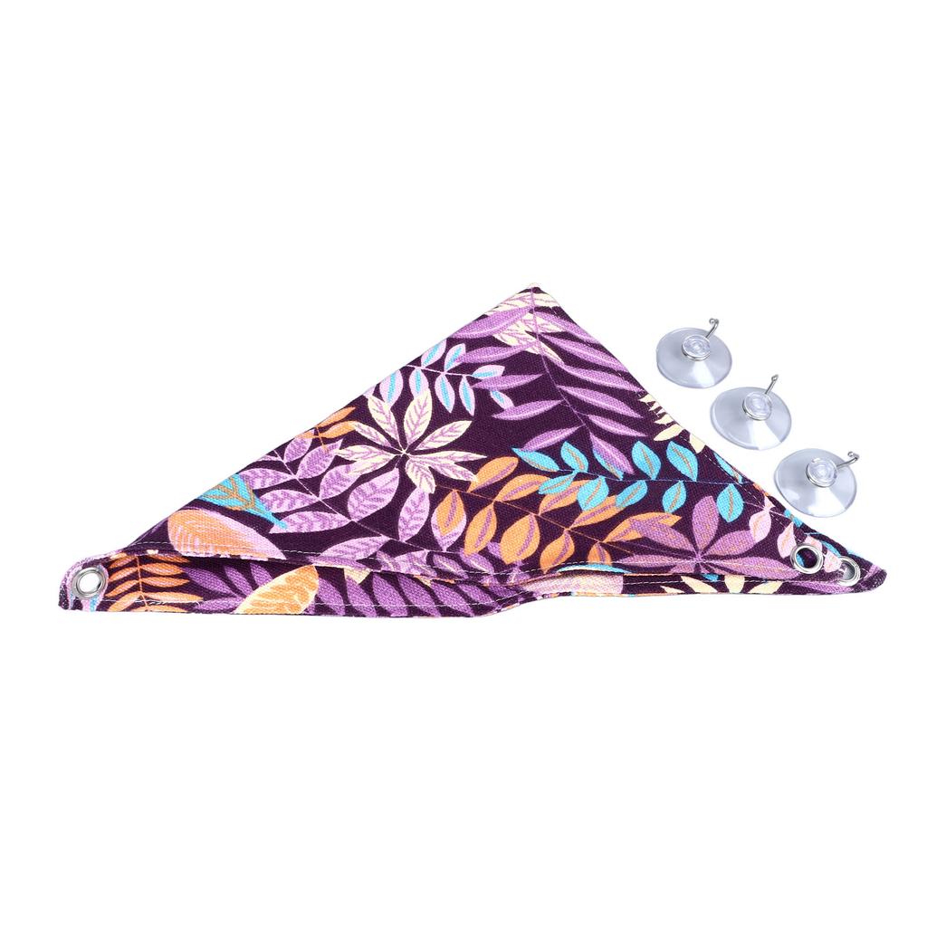 Reptiles Triangular Hammock Colorful Flower Pattern Bearded Dragon Hanging Lounger with Suction