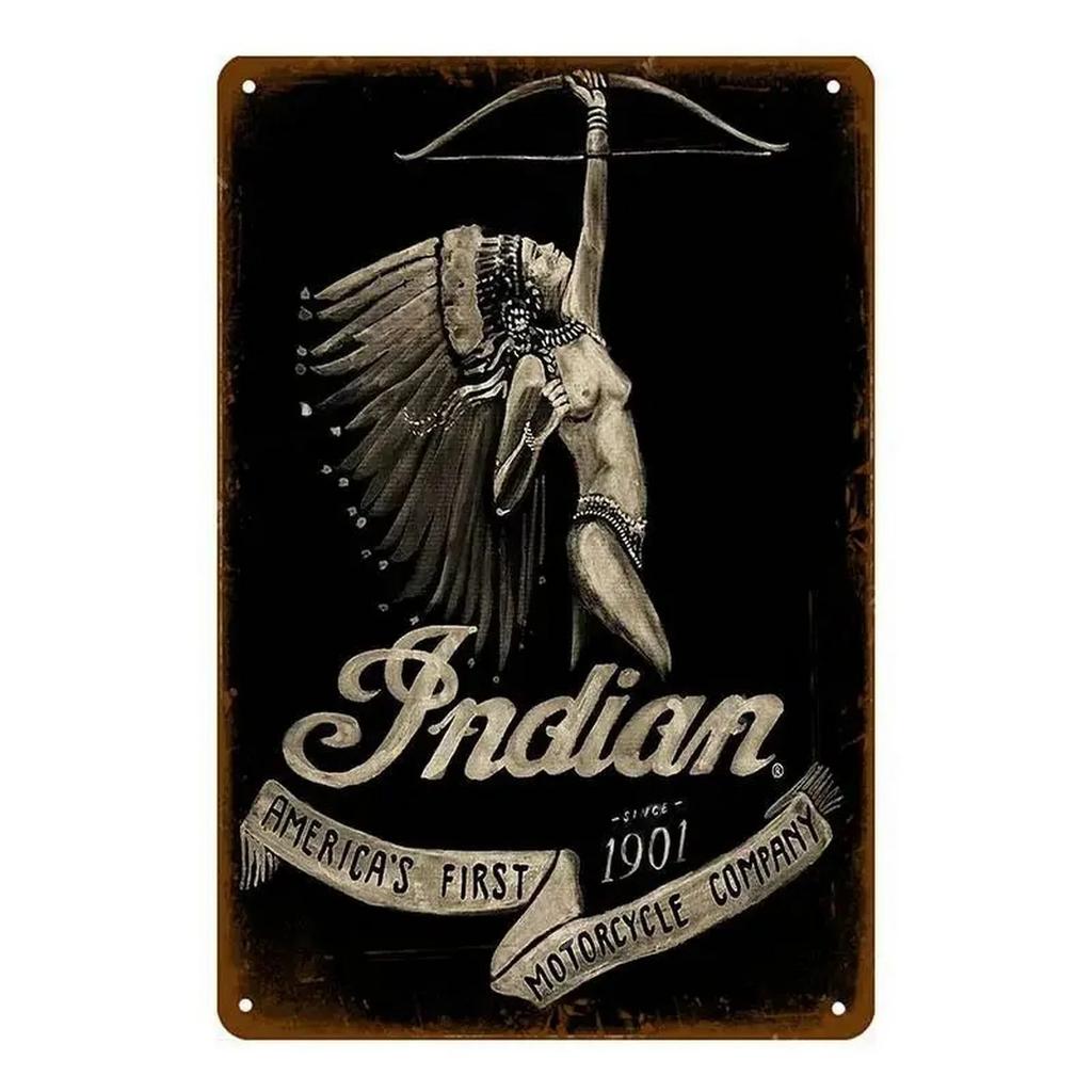 Plaque Metal Tin Signs Old Motorcycles Wall Decoration Vintage Art Posters Iron Painting for Man Cave Home Cafe Garden Club Bar