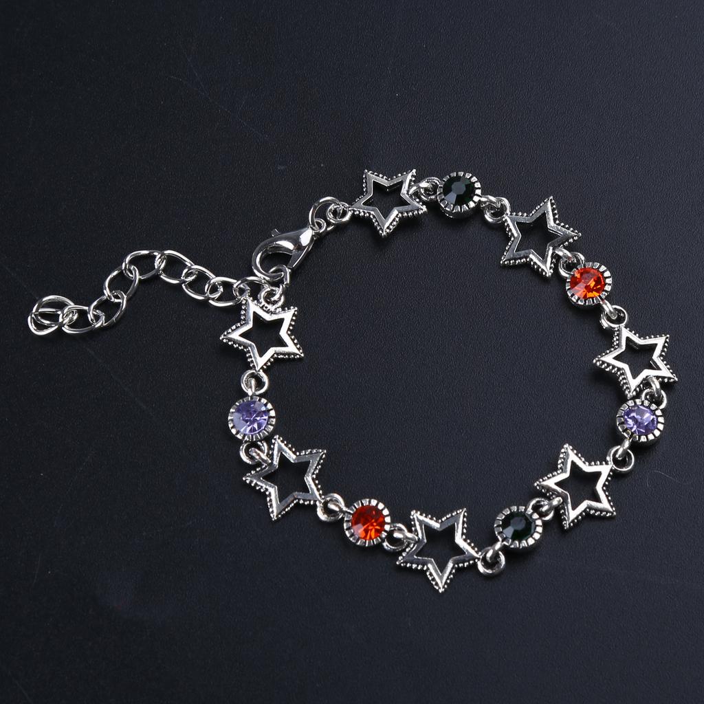 Hollow Five-pointed Star Zircon Bracelets Korean Small Jewelry Gift for Women