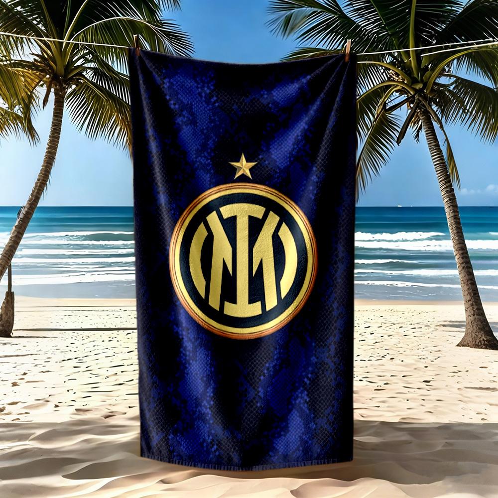 Inter Milan Beach Towel High Absorbency Quickdry Comfortable Lightweight