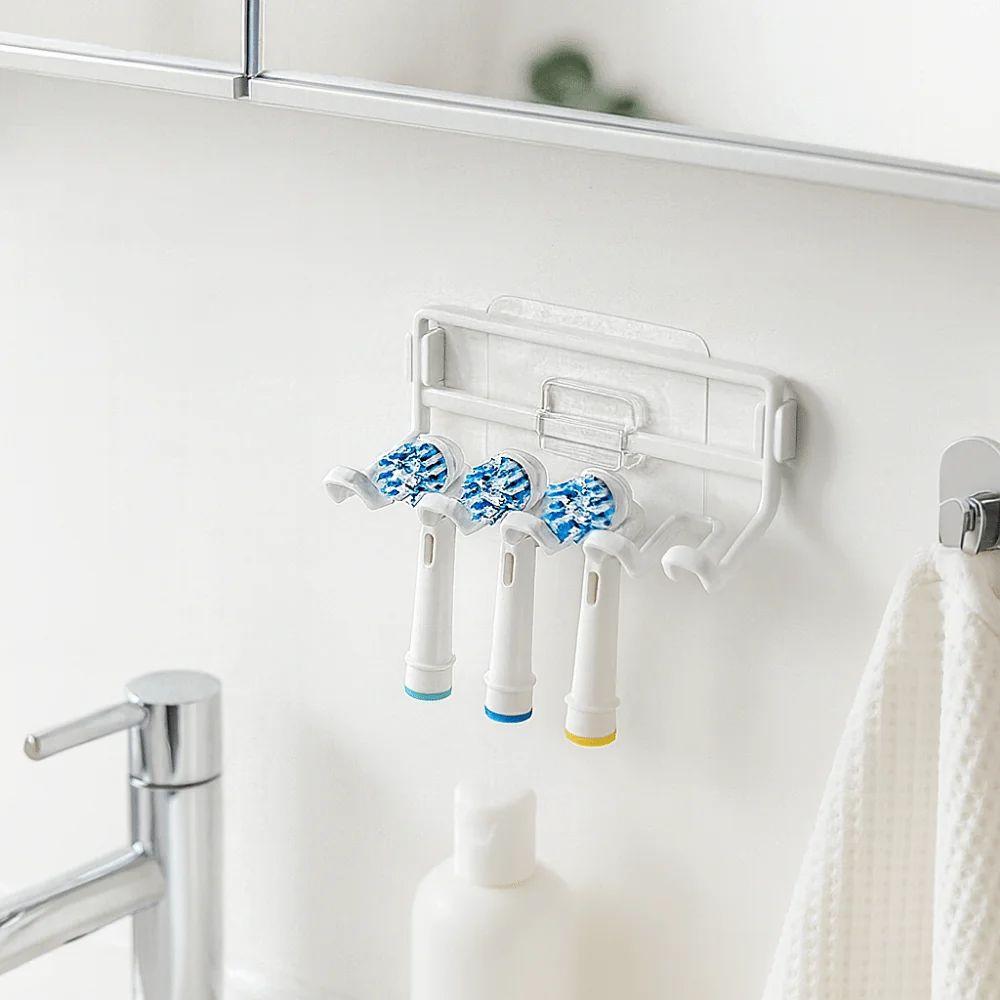 Wall Mounted Toothbrush Storage Rack 4 Slots Electric Toothbrush Holder  Home