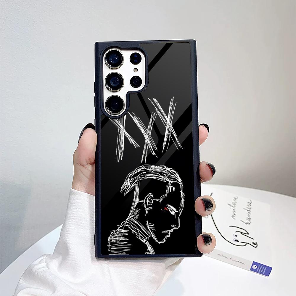 

Чехол для телефона Rapper X-XXXTentacions 17 для Samsung Galaxy S26 S25 S24 S23 S22 S21 S20 FE Edge Pro Plus Ultra PC+TPU Galaxy S26 Plus