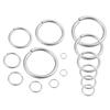 12/15/20/25/30/mm Stainless Steel Connector Split Ring  For  Necklace Bracelet Jewelry DIY Making Accessories Jump Ring