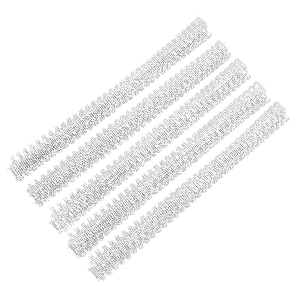 100Pcs Double   Wire Binding Spine 60 Sheet Capacity 3:1 Pitch 34   9.5mm Diameter Set Kit for   Paper