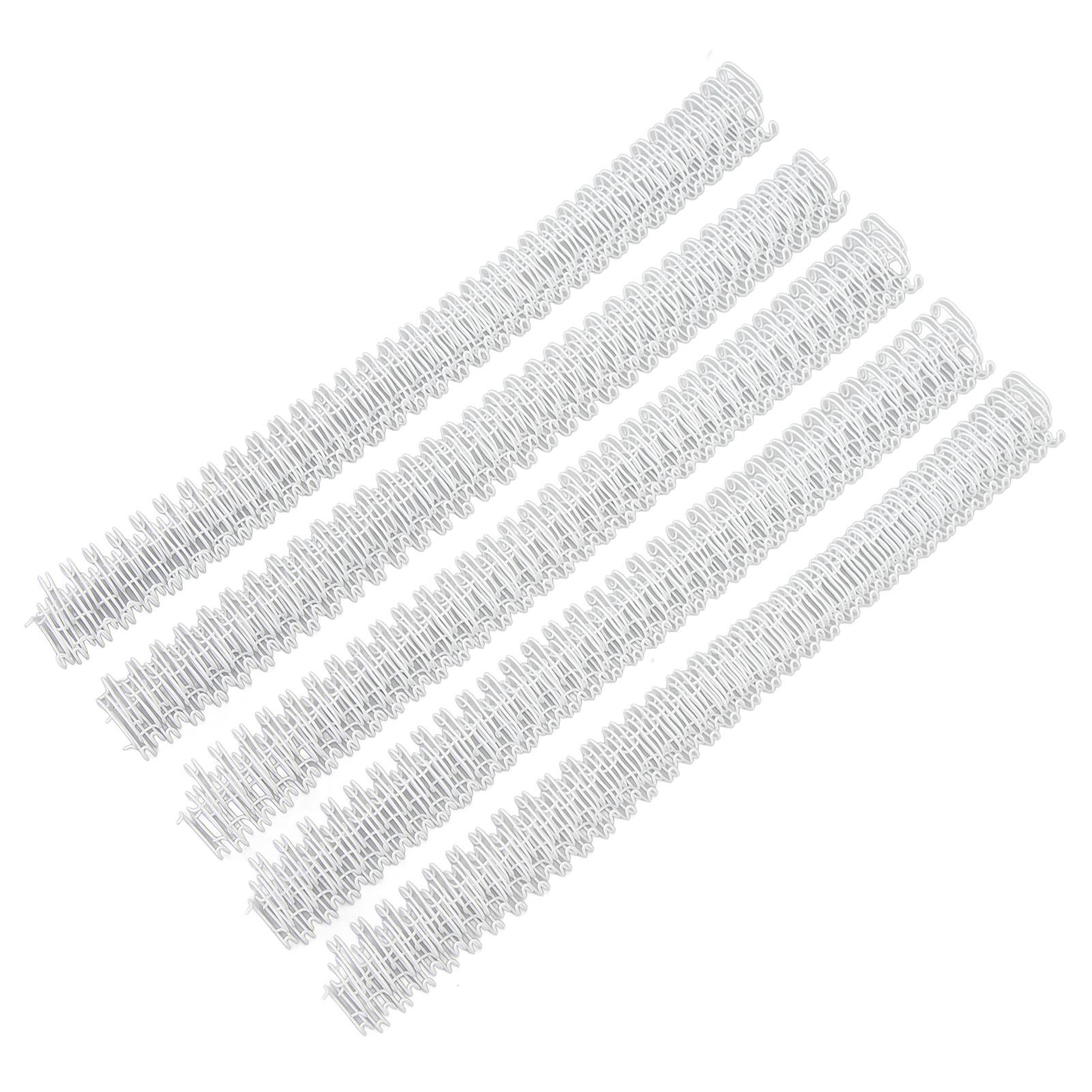 

100Pcs Double Wire Binding Spine 60 Sheet Capacity 3:1 Pitch 34 9.5mm Diameter Set Kit for Paper