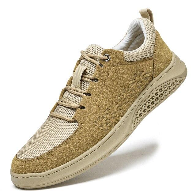 

Удобная повседневная кожаная обувь, мужские кроссовки, кожаные лоферы, мужская обувь, уличная дышащая обувь на плоской подошве, распродажа, мокасины на плоской подошве 45 коричневый