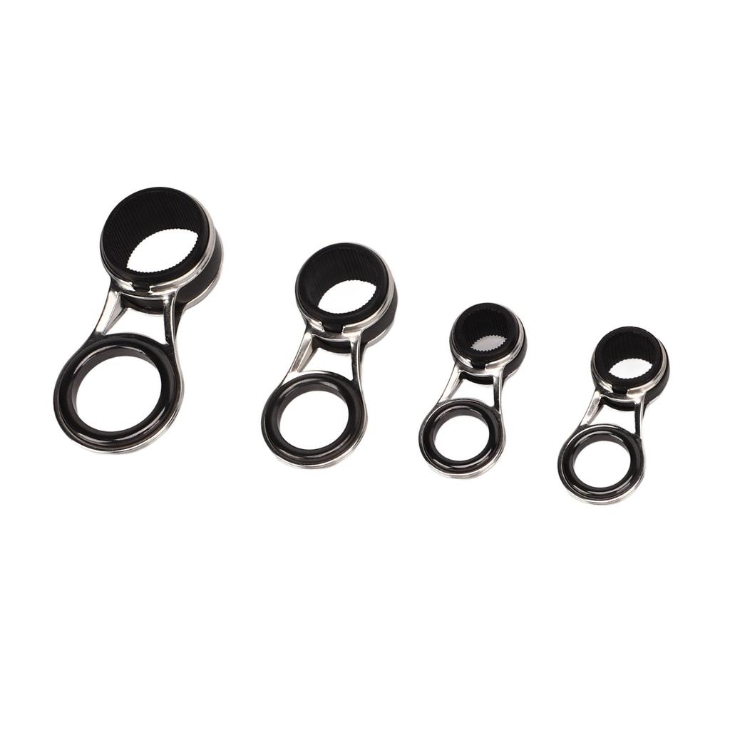 10pcs Lure Fishing Rod Guide Rings 5 Sizes Ceramic Stainless Steel Fishing Rod Eye Guide Set Casting Fishing Rod Tip Repair Kit