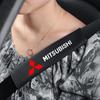 Car Safety Belt Carbon fibre Shoulder Pad Safety Strap Cover for Mitsubishi Lancer ASX Outlander Pajero Evolution Car Accessorie
