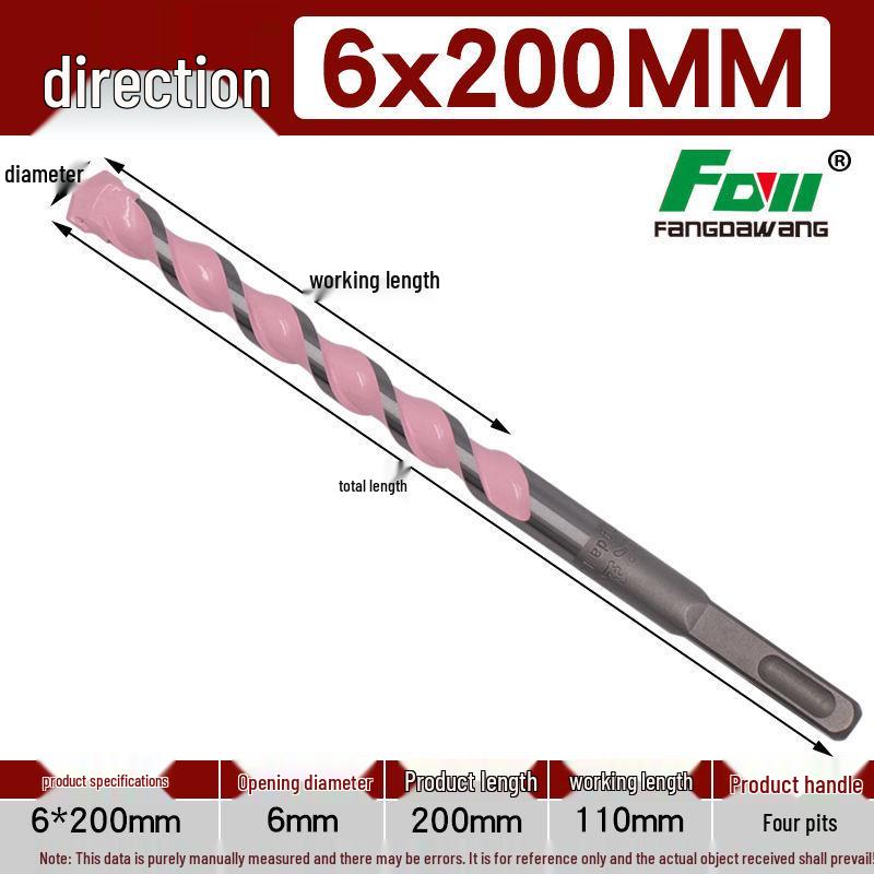Fang Dawang Concrete Hammer Drill Bit with Dual Handle Options for Impact Drills