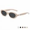 Retro Oval Small Frame Sunglasses UV400 Sun Protection Fashion Shades for Women Men Outdoor Driving Daily Wear