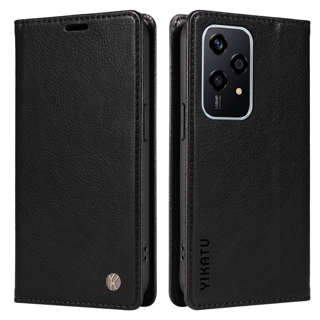 YIKATU YK-006 For Honor 200 Lite Wallet Case Litchi Texture Leather Magnetic Absorption Phone Cover