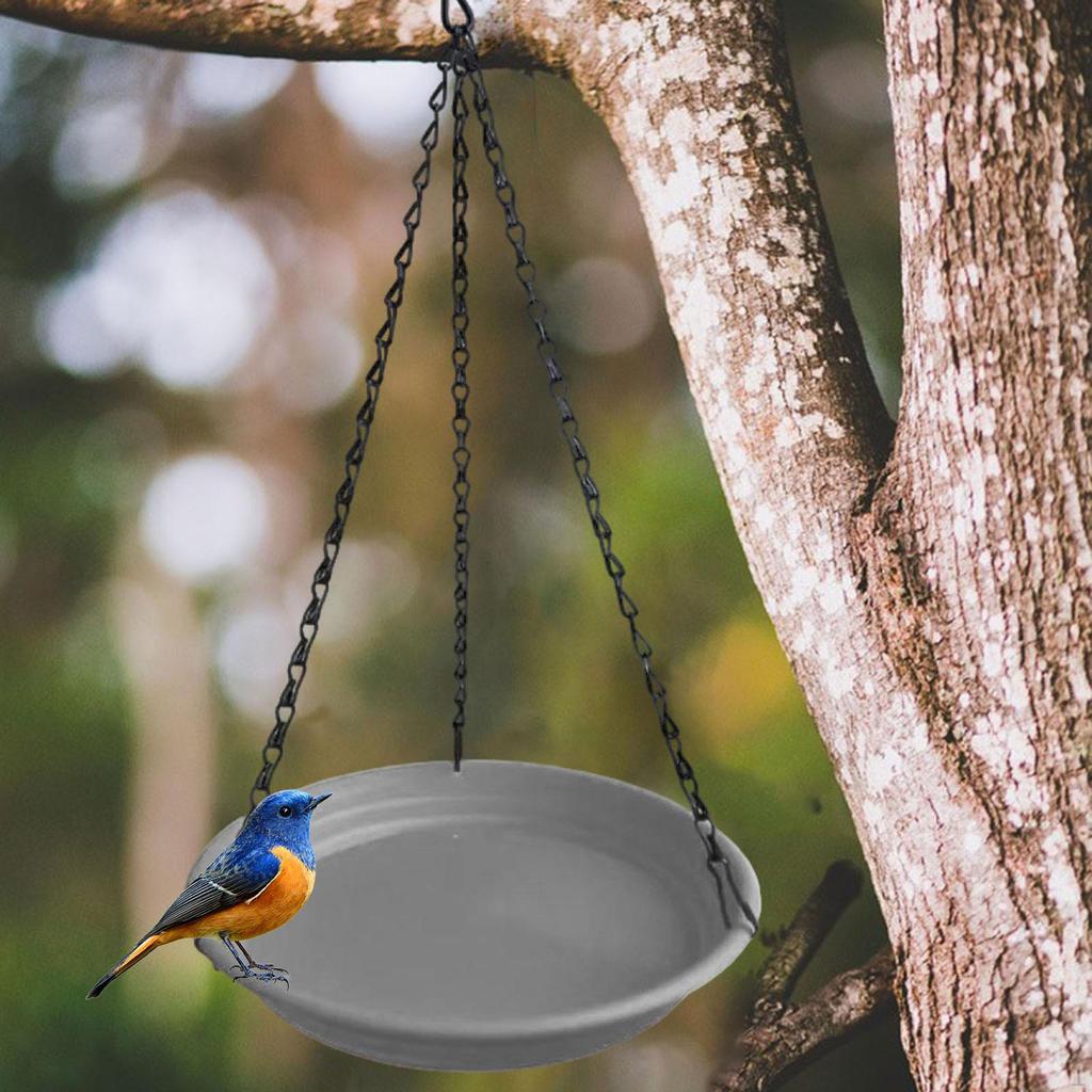 Fågelmatare Fågelbad Fåglar Vattenstation Matskål för Gård Balkong Gåva