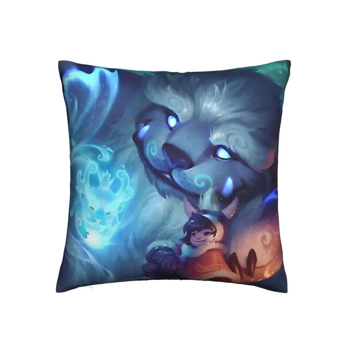 

Наволочка для подушки Nunu Willump с игрой League Of Legends, рюкзак Coussin, чехлы для домашнего декора с принтом Kawaii 40x40cm