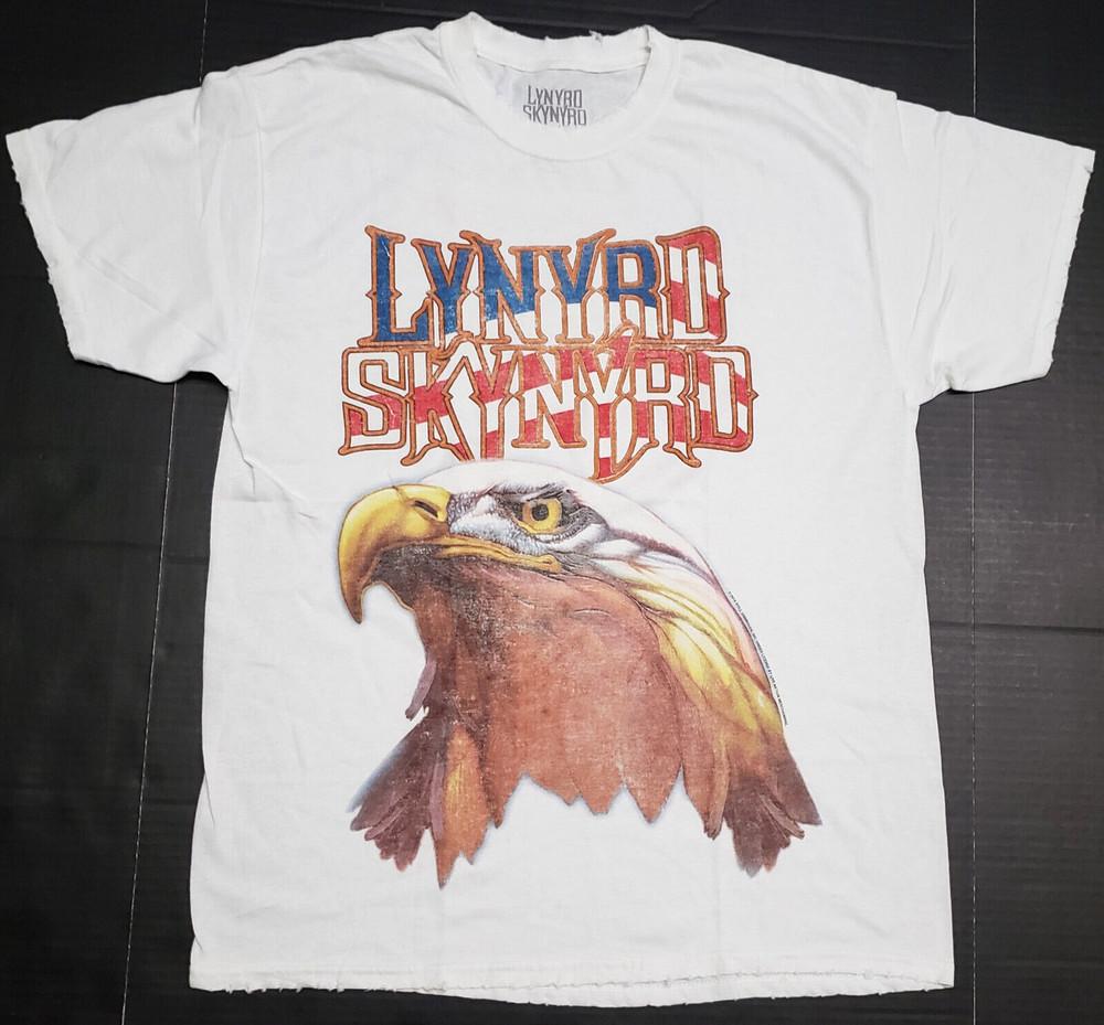 

Lynyrd Skynyrd T-shirt Licensed 2Sided Concert Tee Men s S Oversized White New Unisex T-Shirt XXXL