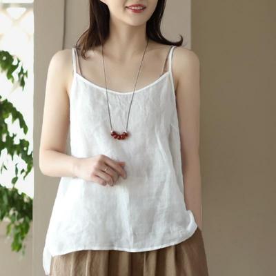 Summer 2023 Japanese Retro Cotton-Linen Camisole Vest